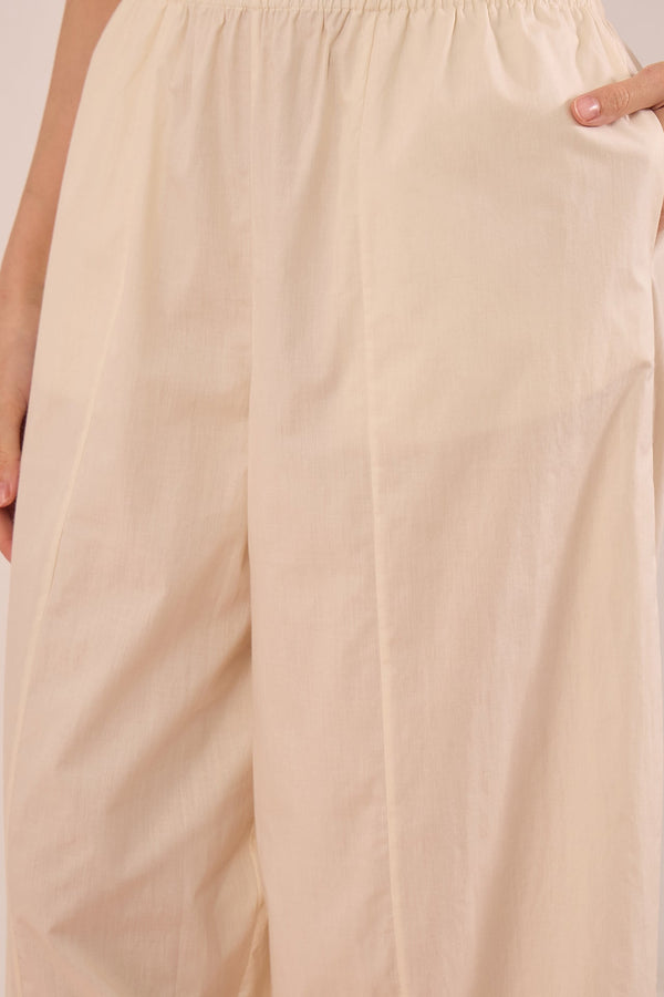 COTTON BOAT PANTS - IVORY