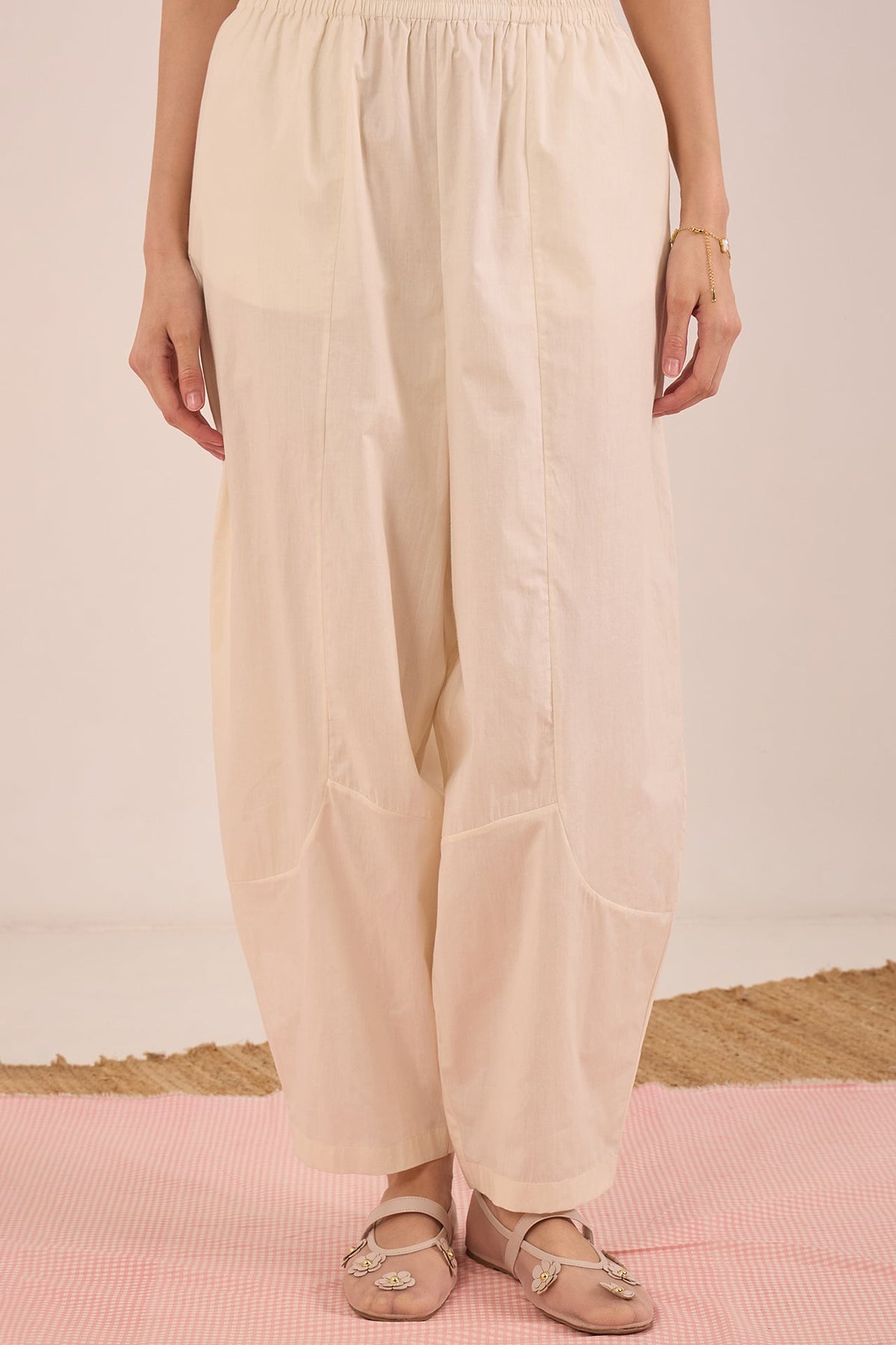 COTTON BOAT PANTS - IVORY