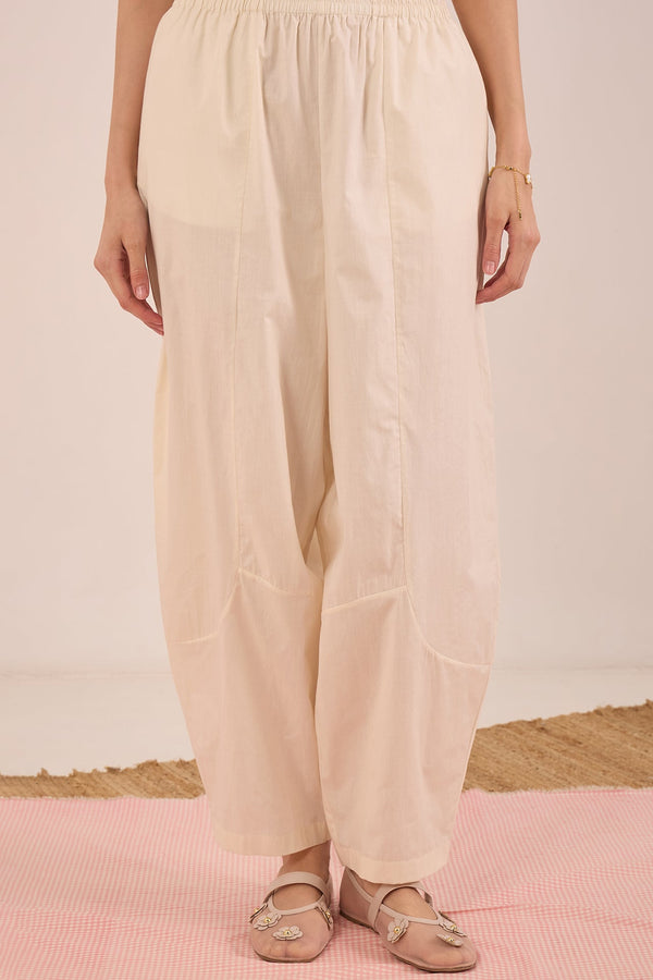 COTTON BOAT PANTS - IVORY