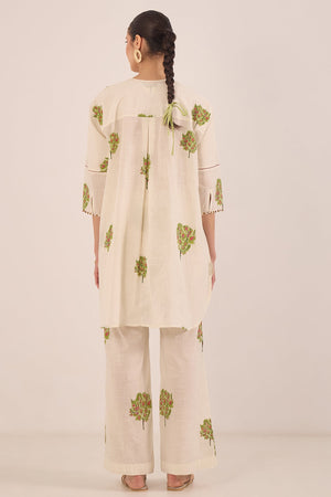 COTTON APPLE TREE KIMONO - IVORY