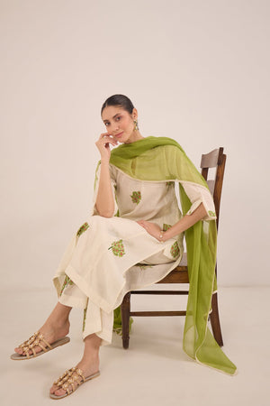 KOTA DORIYA DUPATTA - GREEN