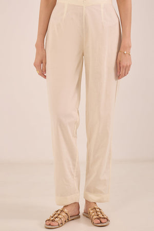 COTTON LACE  PANTS - IVORY