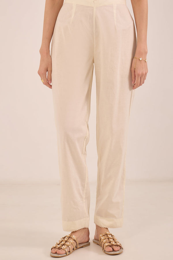 COTTON LACE  PANTS - IVORY