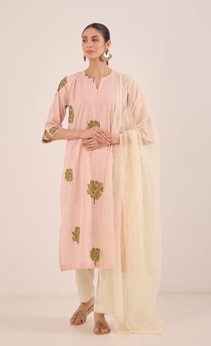KOTA DORIYA DUPATTA - CREAM