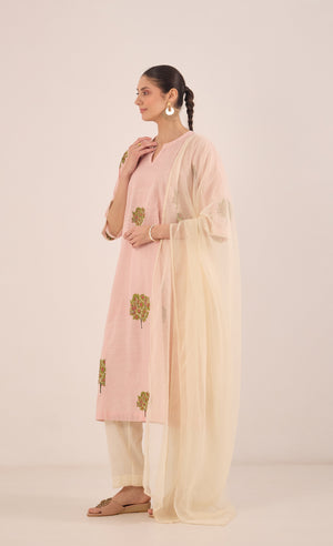 KOTA DORIYA DUPATTA - CREAM
