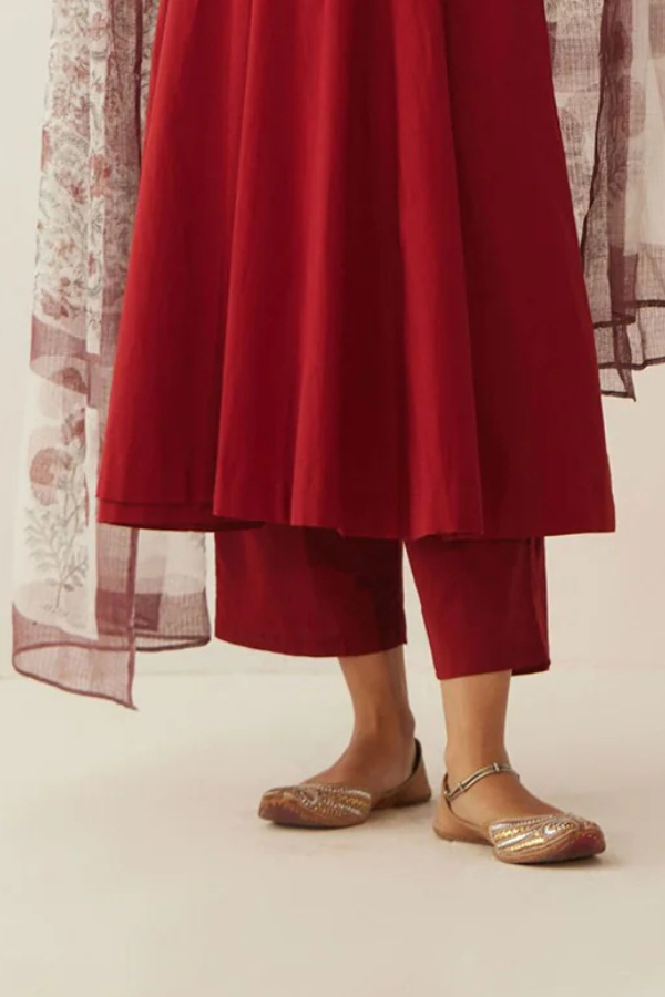 MAHROON COTTON PANTS